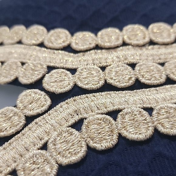 Lilly Pulitzer New England Classic Beauty Dress Size 2 Blue And Gold - Picture 7 of 10